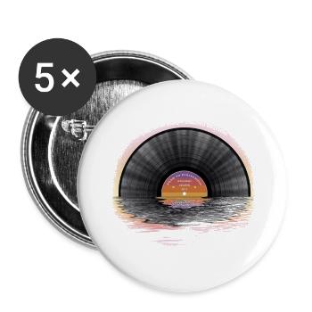 Vintage seit 1949 Retro Disco Music Vintage - Buttons klein 25 mm (5er Pack) - Weiß - Vorne