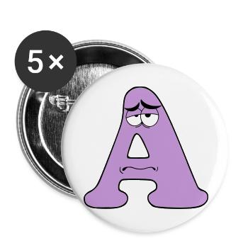 A - Buttons small 1''/25 mm (5-pack) - white - Front