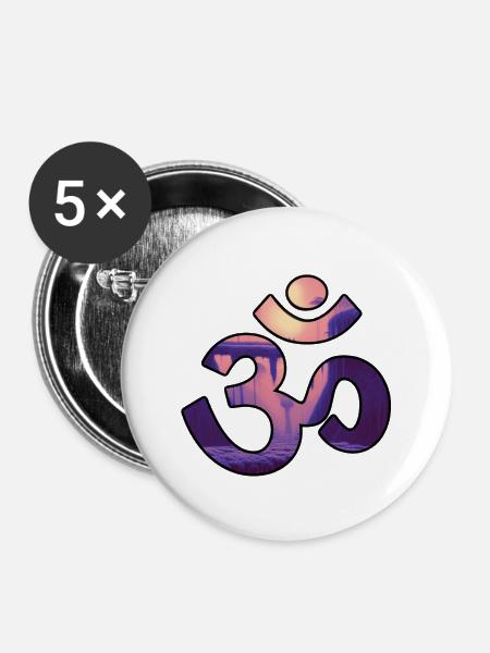 VENICE OM - Buttons klein 25 mm (5er Pack) - Weiß