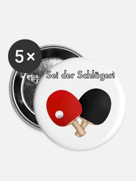 Sei der Schläger Shirt max - Buttons klein 25 mm (5er Pack) - Weiß