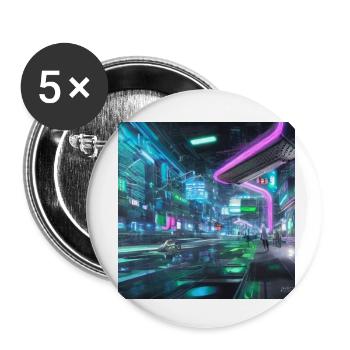 Futur - Lot de 5 petits badges (25 mm) - blanc - Devant