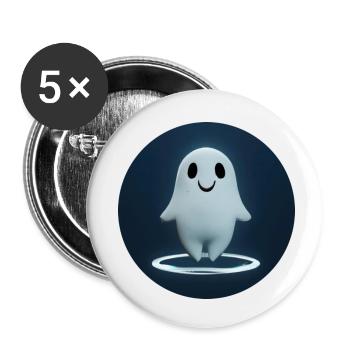 Little ghost levitating in space - Buttons small 1''/25 mm (5-pack) - white - Front