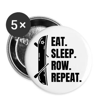 Rowing team Rowing sport Rowing club - Buttons small 1''/25 mm (5-pack) - white - Front