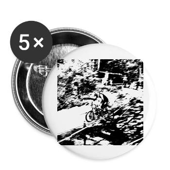 MTB MTB Abfahrt - Buttons klein 25 mm (5er Pack) - Weiß - Vorne