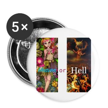 Heaven and Hell Paintings - Buttons small 1''/25 mm (5-pack) - white - Front