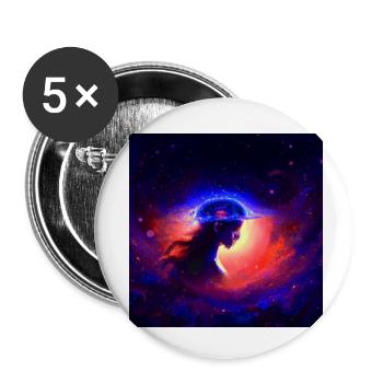 8b - Lot de 5 petits badges (25 mm) - blanc - Devant