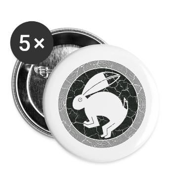 Hare - Buttons small 1''/25 mm (5-pack) - white - Front