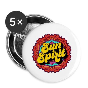Sun Spirit - Buttons klein 25 mm (5er Pack) - Weiß - Vorne