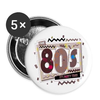 été mignon heureux plage tendance années 80 rétro vintage - Lot de 5 petits badges (25 mm) - blanc - Devant