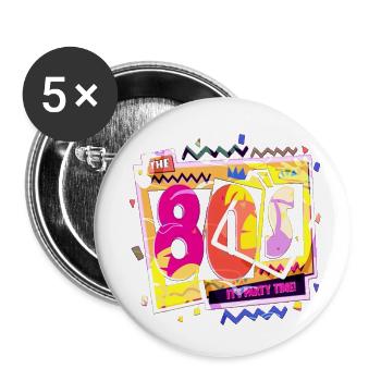 été mignon heureux plage tendance années 80 rétro vintage - Lot de 5 petits badges (25 mm) - blanc - Devant