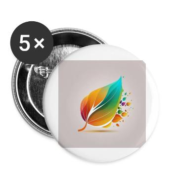 colored sheet - Buttons small 1''/25 mm (5-pack) - white - Front