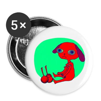 Mad - Dog - Buttons small 1''/25 mm (5-pack) - white - Front