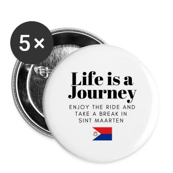 Holiday Sint Maarten - Buttons small 1''/25 mm (5-pack) - white - Front
