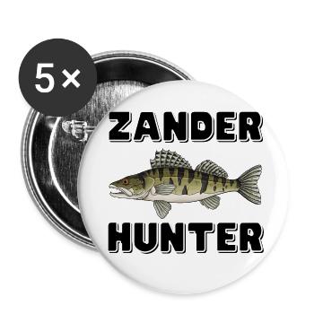Zander Hunter – Predator-Angelhemd - Buttons klein 25 mm (5er Pack) - Weiß - Vorne