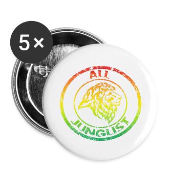 All Junglist - Buttons small 1''/25 mm (5-pack) - white - Front
