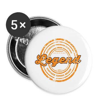 Legende - Buttons klein 25 mm (5er Pack) - Weiß - Vorne