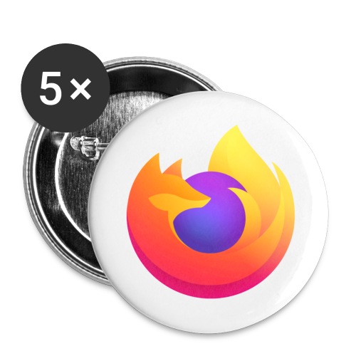 Firefox browser - Buttons small 1''/25 mm (5-pack)