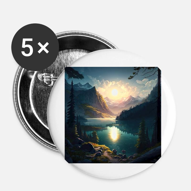 DasTal - Buttons klein 25 mm (5er Pack) - Weiß