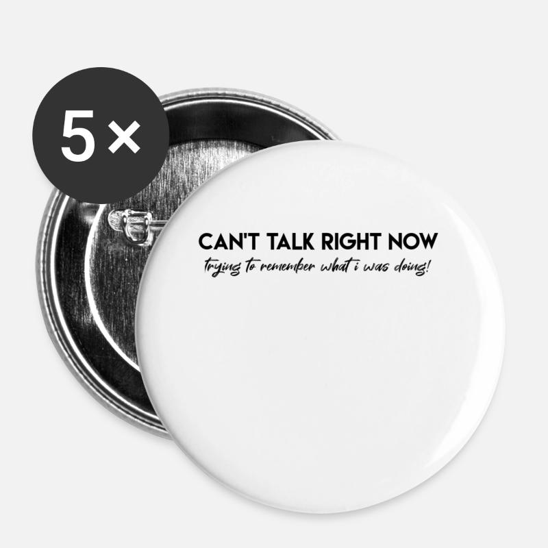ADHS - Buttons klein 25 mm (5er Pack) - Weiß