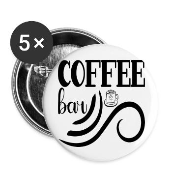 Coffee Bar - Buttons small 1''/25 mm (5-pack) - white - Front