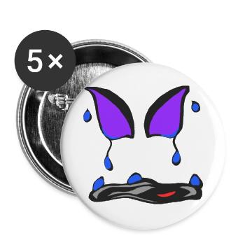 Résumé d’un visage v2 00 - Lot de 5 petits badges (25 mm) - blanc - Devant
