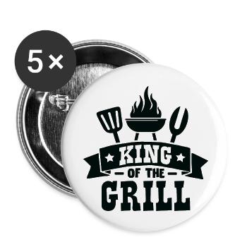 King of the Grill - Buttons small 1''/25 mm (5-pack) - white - Front
