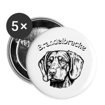 Brandelbracke Portrait - Buttons klein 25 mm (5er Pack) - Weiß - Vorne