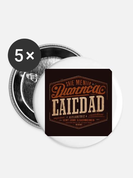 Lacidad - Buttons klein 25 mm (5er Pack) - Weiß