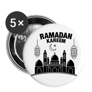 Ramadan Kareem lights - Buttons small 1''/25 mm (5-pack) - white - Front