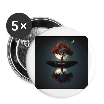 Verträumte Insel bei Nacht - Buttons klein 25 mm (5er Pack) - Weiß - Vorne