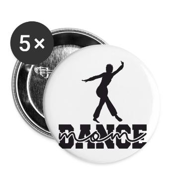 Dance Mom - Buttons small 1''/25 mm (5-pack) - white - Front