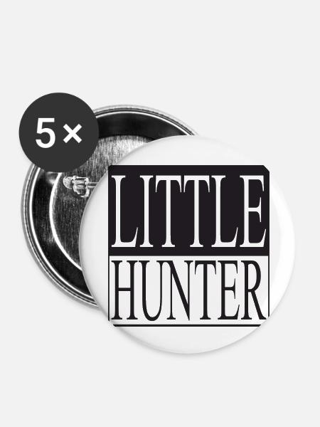 Little Hunter - Buttons klein 25 mm (5er Pack) - Weiß