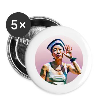 Tokyo Honey - Buttons small 1''/25 mm (5-pack) - white - Front