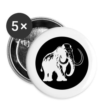 elephant - Buttons klein 25 mm (5er Pack) - Weiß - Vorne
