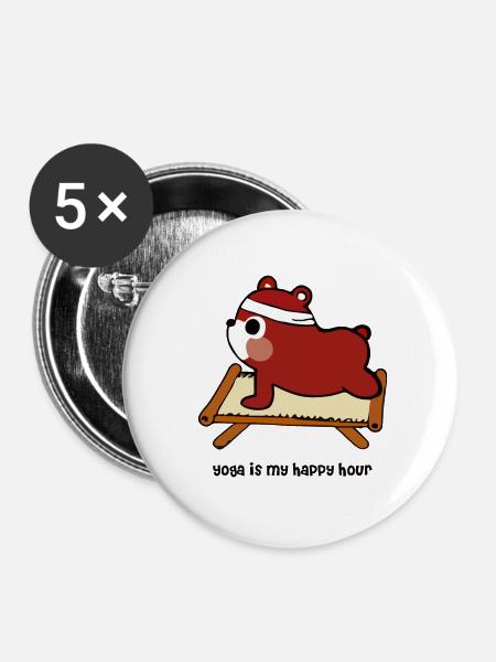 Yogi der Bär - Buttons klein 25 mm (5er Pack) - Weiß