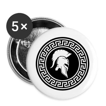 Spartan 01 - Lot de 5 petits badges (25 mm) - blanc - Devant