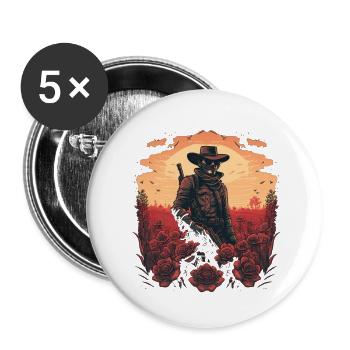 Der - Buttons klein 25 mm (5er Pack) - Weiß - Vorne
