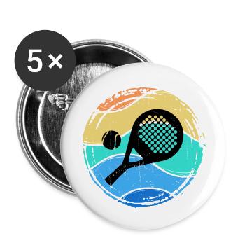 Padel Player Padel Game Setback Racket Ball - Buttons small 1''/25 mm (5-pack) - white - Front