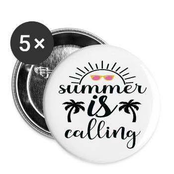 Summer is Calling - Buttons klein 25 mm (5er Pack) - Weiß - Vorne