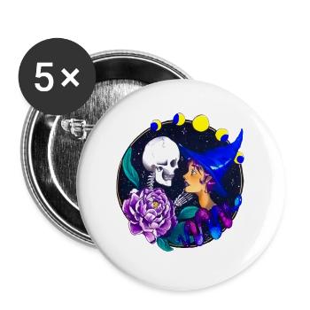 L'amour immortelle - Lot de 5 petits badges (25 mm) - blanc - Devant