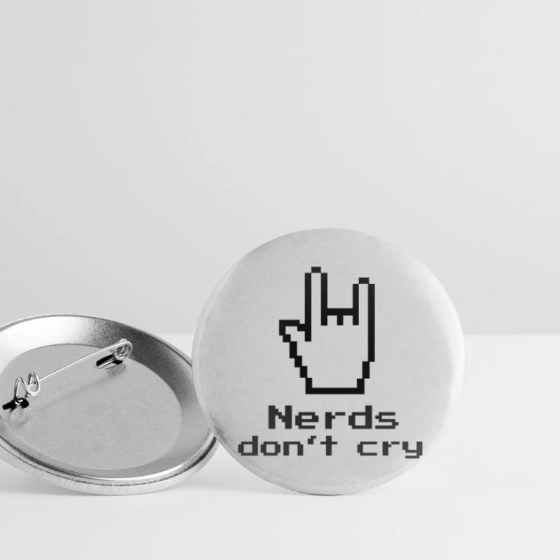 Nerds don't cry! nerdy, IT, EDP, Programmer Buttons small 1''/25 mm (5-pack)