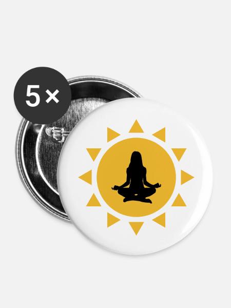 Meditation #2 - Buttons klein 25 mm (5er Pack) - Weiß