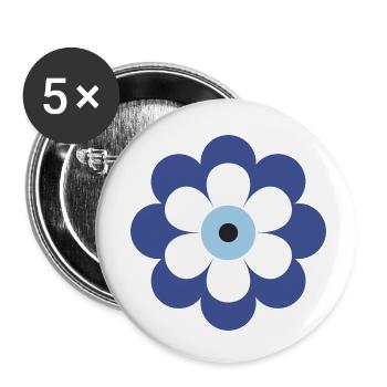 Nazar - Buttons klein 25 mm (5er Pack) - Weiß - Vorne