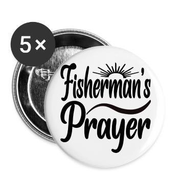 Fisherman´s Prayer - Buttons klein 25 mm (5er Pack) - Weiß - Vorne