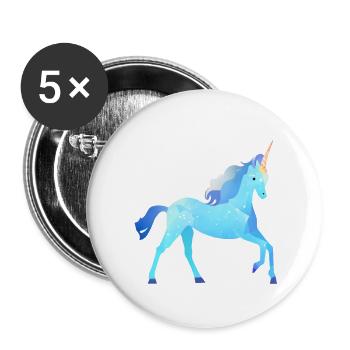 Licorne Licorne Fille Mythique Licornes Animaux - Lot de 5 petits badges (25 mm) - blanc - Devant