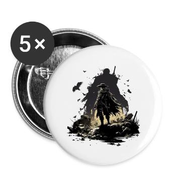 cowboy - Buttons small 1''/25 mm (5-pack) - white - Front