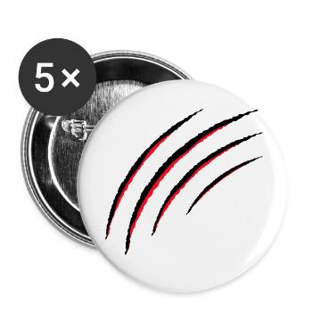 krallen - Buttons klein 25 mm (5er Pack) - Weiß - Vorne