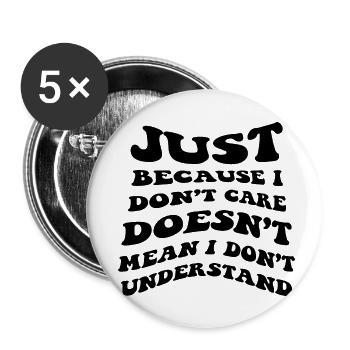 FUNNY SARCASTIC SAYING - Buttons small 1''/25 mm (5-pack) - white - Front