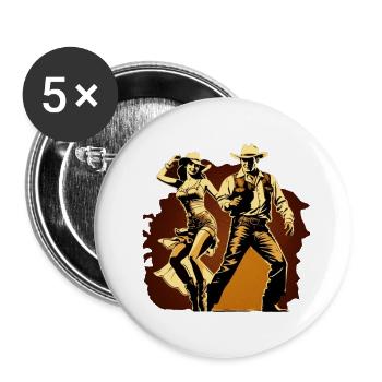Dance hall - Buttons small 1''/25 mm (5-pack) - white - Front
