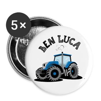 Traktor Ben Luca - Buttons klein 25 mm (5er Pack) - Weiß - Vorne